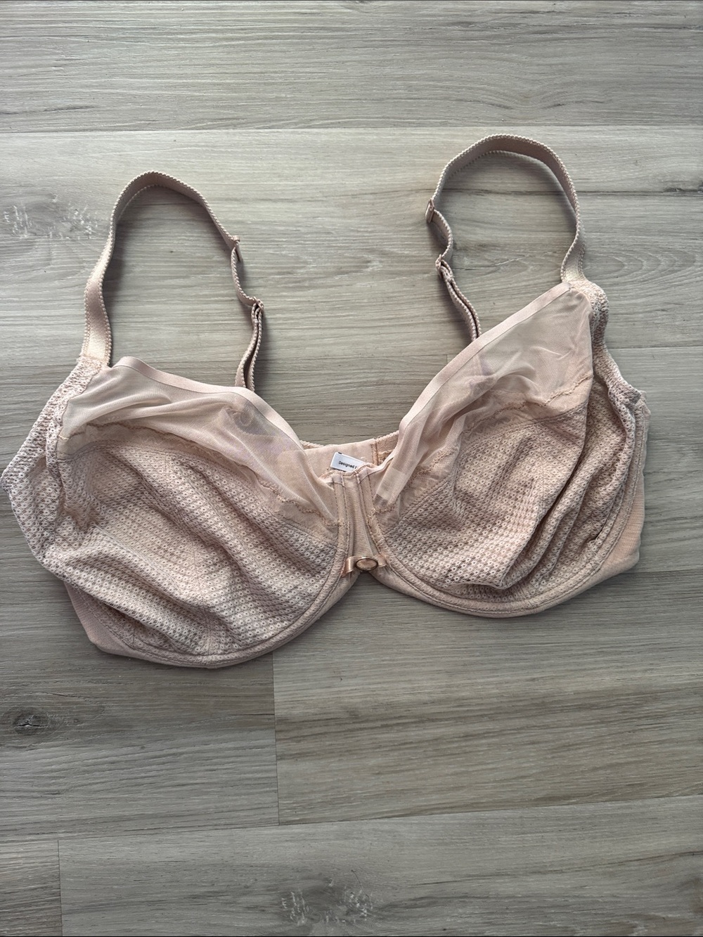 Chantelle Unlined Sheer Mesh Bra in Light Blush